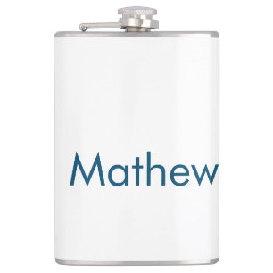 simple initial letter monogram add your name lett hip flask