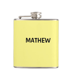 simple initial letter monogram add your name lett hip flask