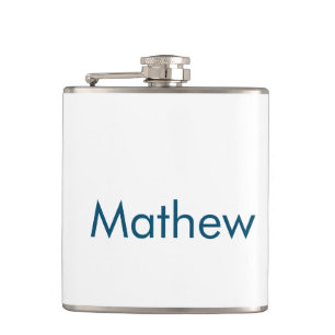 simple initial letter monogram add your name lett hip flask
