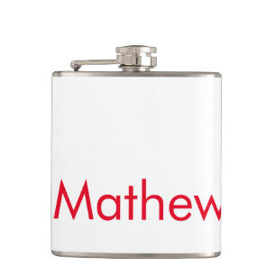 simple initial letter monogram add your name lett hip flask