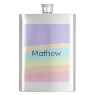 simple initial letter monogram add your name lett  hip flask