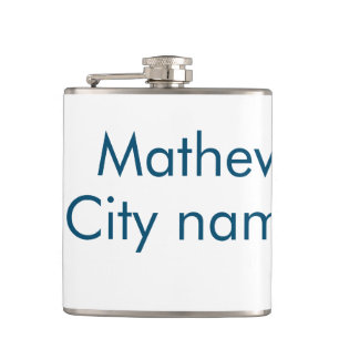 simple initial letter monogram add your name lett hip flask