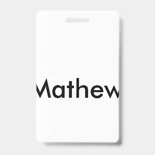 simple initial letter monogram add your name lett  ID badge