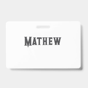 simple initial letter monogram add your name lett ID badge