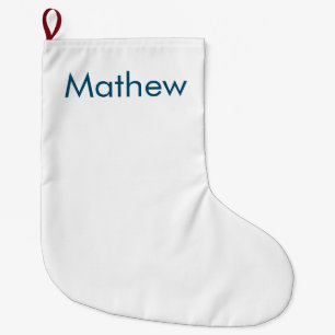 simple initial letter monogram add your name lett large christmas stocking