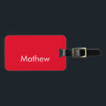 simple initial letter monogram add your name lett  luggage tag<br><div class="desc">design</div>