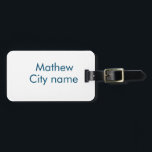 simple initial letter monogram add your name lett  luggage tag<br><div class="desc">design</div>