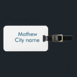 simple initial letter monogram add your name lett  luggage tag<br><div class="desc">design</div>