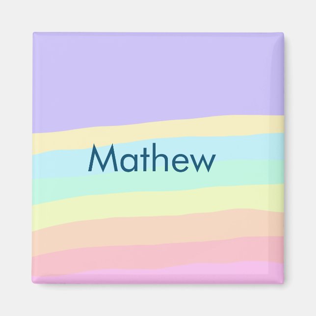 simple initial letter monogram add your name lett  magnet (Front)