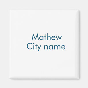 simple initial letter monogram add your name lett magnet