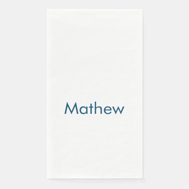 simple initial letter monogram add your name lett  napkin (Front)