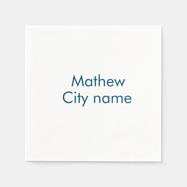 simple initial letter monogram add your name lett  napkin (Front)