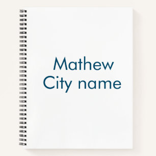 simple initial letter monogram add your name lett  notebook