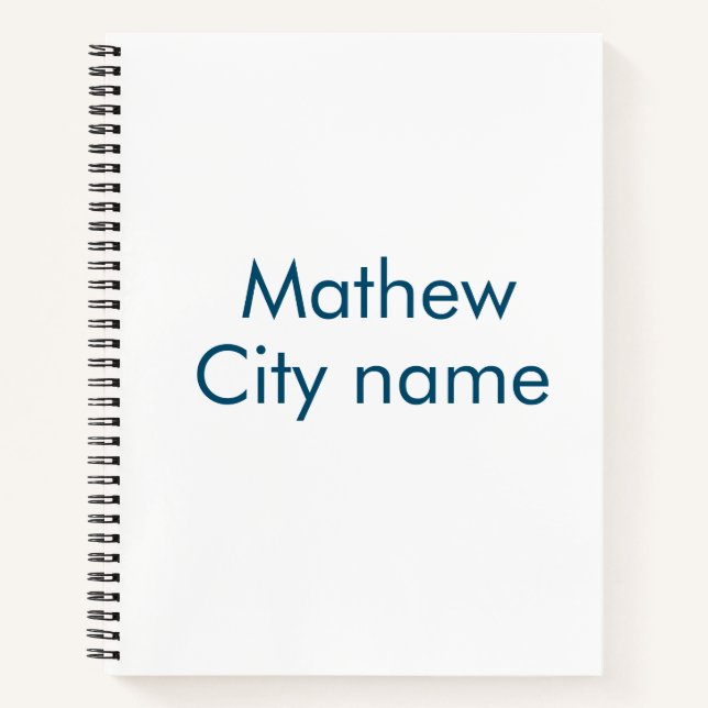 simple initial letter monogram add your name lett  notebook (Front)