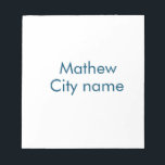 simple initial letter monogram add your name lett  notepad<br><div class="desc">design</div>