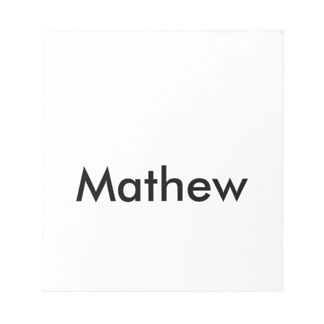 simple initial letter monogram add your name lett  notepad (Front)