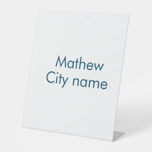 simple initial letter monogram add your name lett  pedestal sign