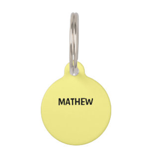 simple initial letter monogram add your name lett pet tag