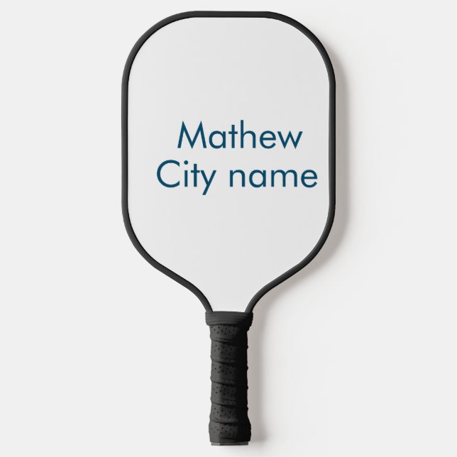 simple initial letter monogram add your name lett  pickleball paddle (Front)