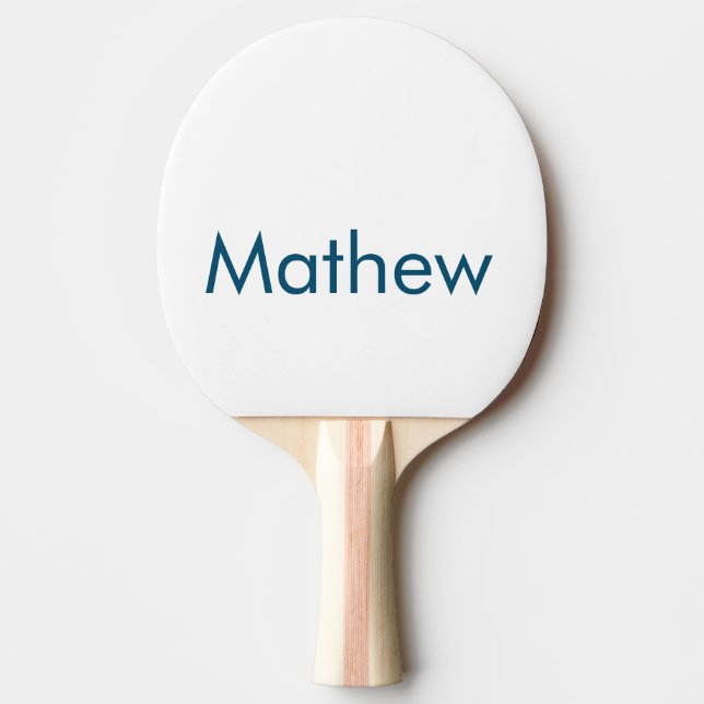 simple initial letter monogram add your name lett  ping pong paddle (Front)