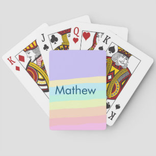 simple initial letter monogram add your name lett playing cards