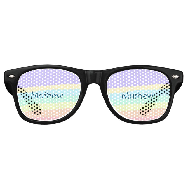 simple initial letter monogram add your name lett  retro sunglasses (Front)