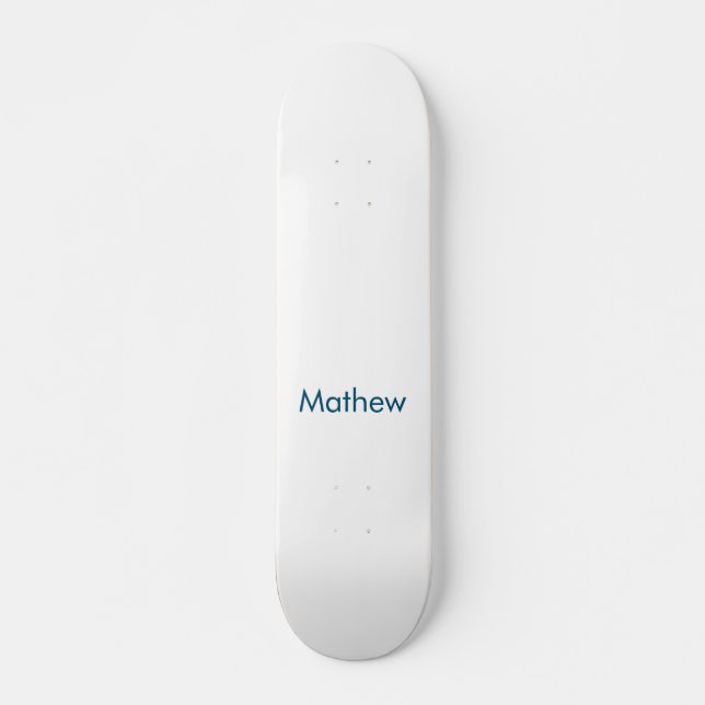 simple initial letter monogram add your name lett  skateboard (Front)