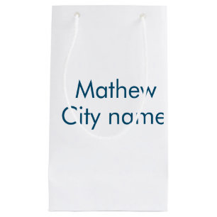 simple initial letter monogram add your name lett  small gift bag