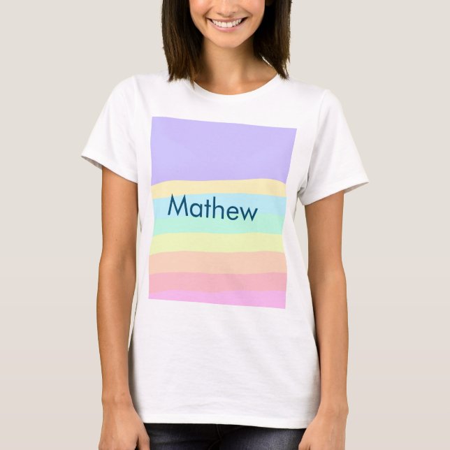 simple initial letter monogram add your name lett  T-Shirt (Front)
