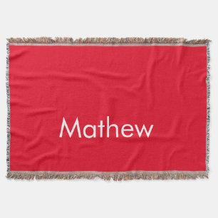 simple initial letter monogram add your name lett throw blanket