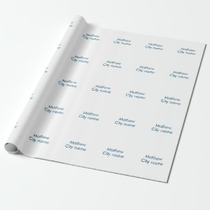 simple initial letter monogram add your name lett  wrapping paper