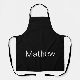 simple initial letter monogram add your name lette apron