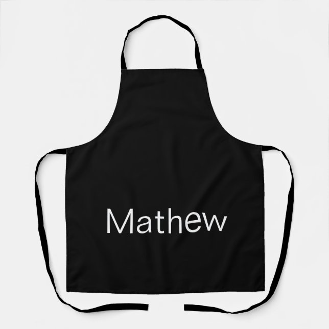 simple initial letter monogram add your name lette apron (Front)