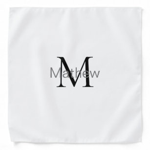 simple initial letter monogram add your name lette bandana