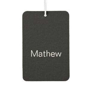 simple initial letter monogram add your name lette car air freshener