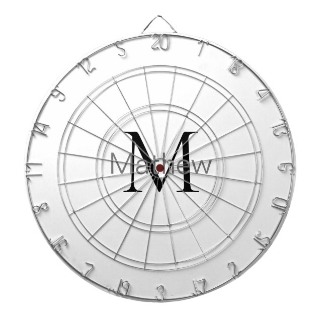 simple initial letter monogram add your name lette dartboard (Front)