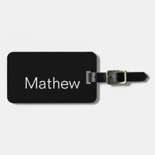 simple initial letter monogram add your name lette luggage tag