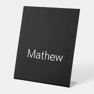 simple initial letter monogram add your name lette pedestal sign
