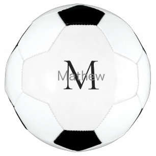 simple initial letter monogram add your name lette soccer ball