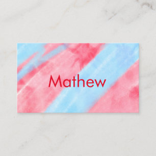 simple initial letter monogram add your name red b business card
