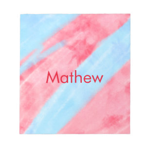 simple initial letter monogram add your name red b notepad