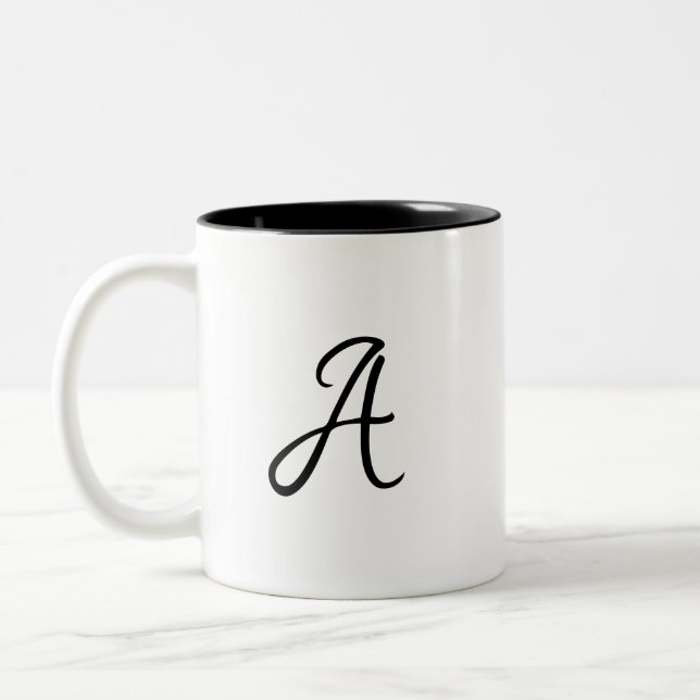 simple initial letter monogram logo coffee mug  (Left)