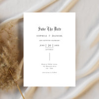 Simple Inline Gothic Font Romantic Wedding