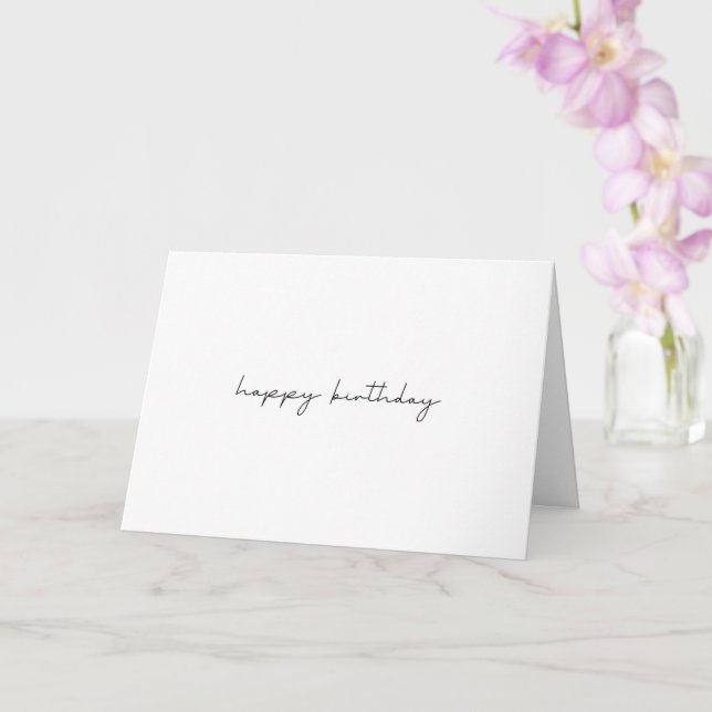 Simple Inside Surprise Happy Birthday Card (Orchid)