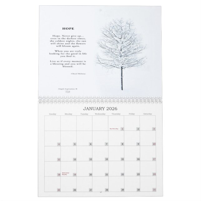 Simple Inspirations 2013 Calendar (Jan 2026)