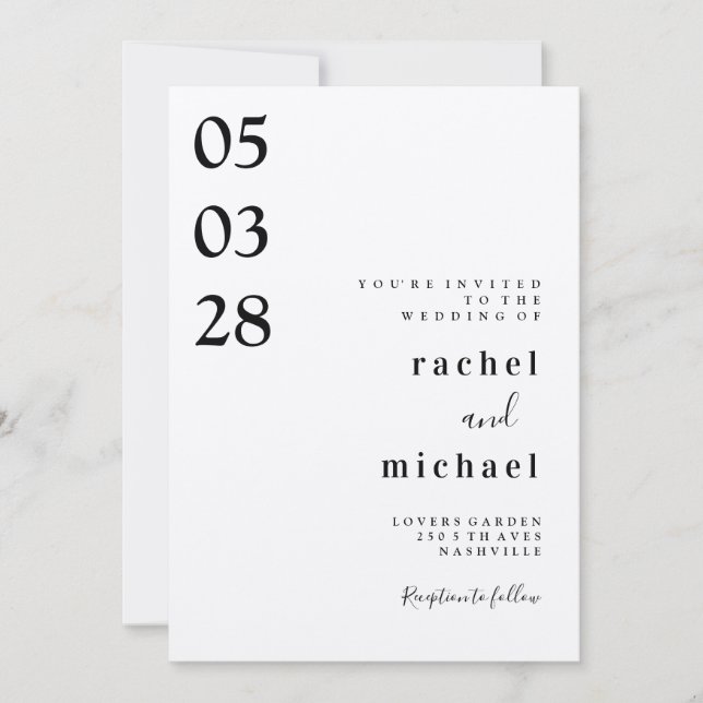 Simple Invitation  (Front)