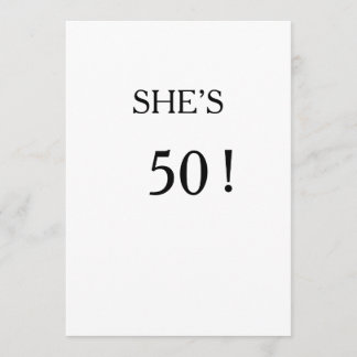 Simple Invitation 50th Birthday