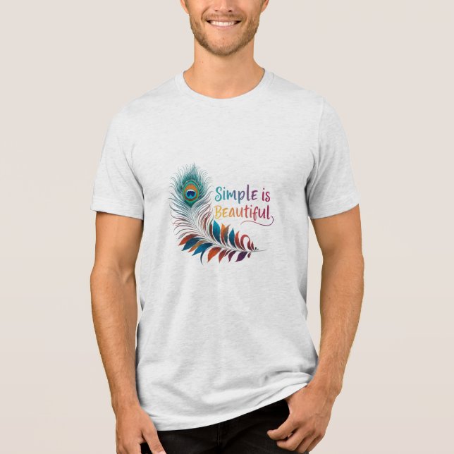Simple is Beautiful - Bella+Canvas Tri-blend  Shirt (Front)