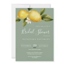 Simple Italia Lemon Calligraphy Bridal Shower