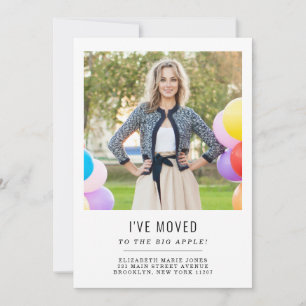 Simple I've Moved Change of Address Photo Moving Announcement
